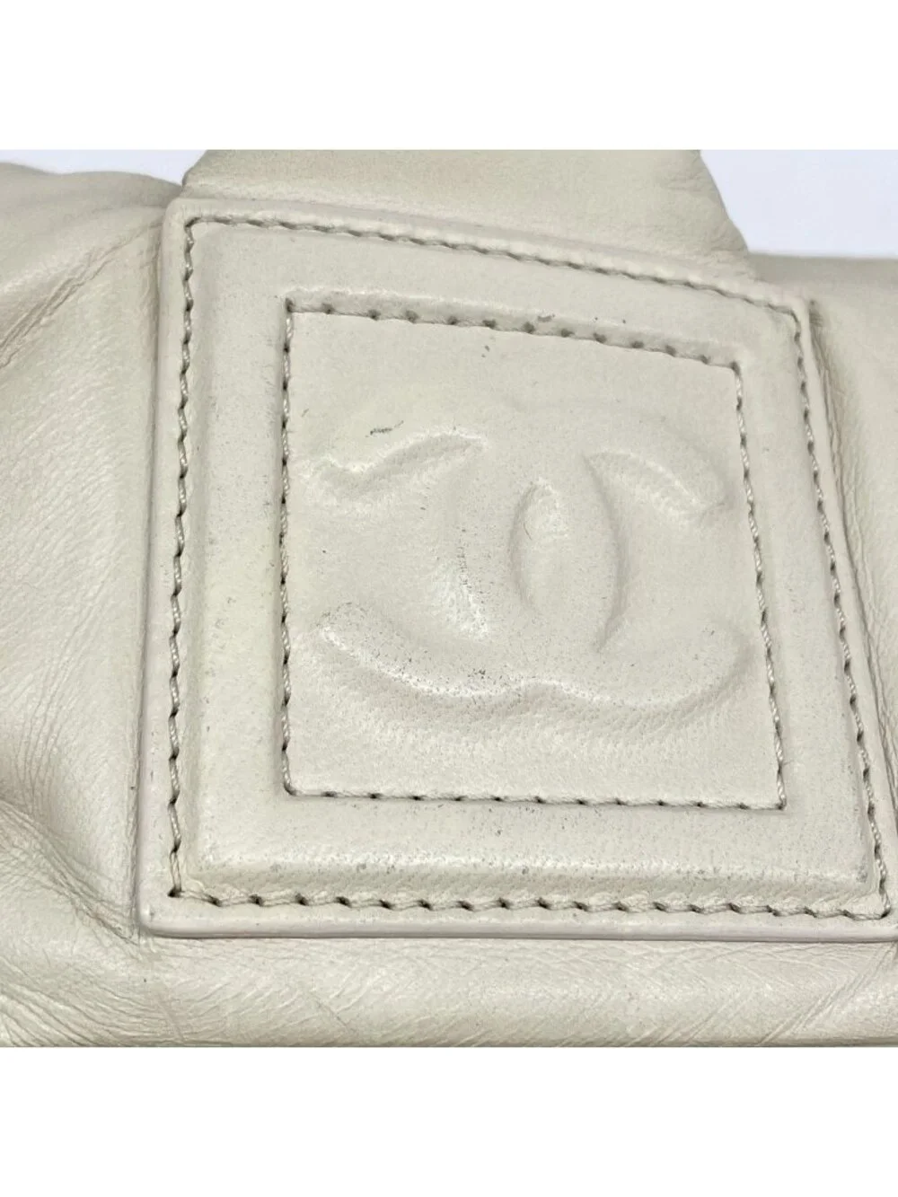 Chanel Tote Coco Cocoon Leather Ivory Silver